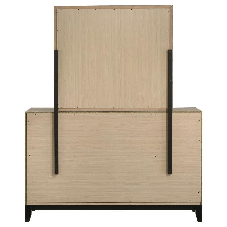 Home & Sleep Outlet - Watson 6-drawer Bedroom Dresser and Mirror Light Taupe