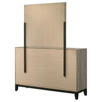 Valen 6-drawer Bedroom Dresser and Mirror Light Taupe