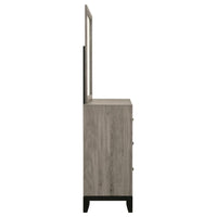 Valen 6-drawer Bedroom Dresser and Mirror Light Taupe