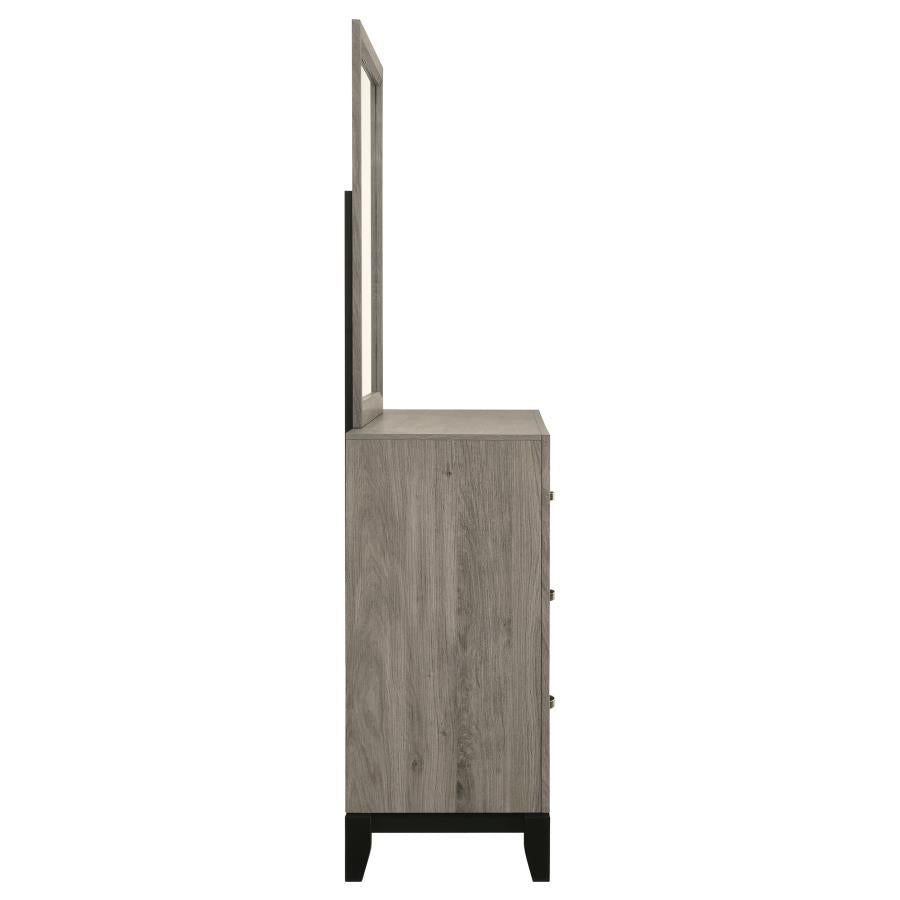 Home & Sleep Outlet - Watson 6-drawer Bedroom Dresser and Mirror Light Taupe