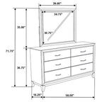 Home & Sleep Outlet - Watson 6-drawer Bedroom Dresser and Mirror Light Taupe