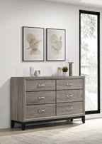 Home & Sleep Outlet - Watson 6-drawer Bedroom Dresser Cabinet Light Taupe
