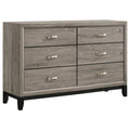 Home & Sleep Outlet - Watson 6-drawer Bedroom Dresser Cabinet Light Taupe