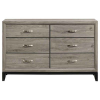 Valen 6-drawer Bedroom Dresser Cabinet Light Taupe
