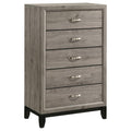 Home & Sleep Outlet - Watson 5-drawer Bedroom Chest of Drawers Light Taupe