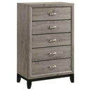 Valen 5-drawer Bedroom Chest of Drawers Light Taupe