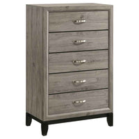 Valen 5-drawer Bedroom Chest of Drawers Light Taupe