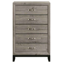 Valen 5-drawer Bedroom Chest of Drawers Light Taupe