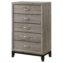 Valen 5-drawer Bedroom Chest of Drawers Light Taupe