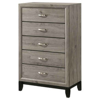 Valen 5-drawer Bedroom Chest of Drawers Light Taupe