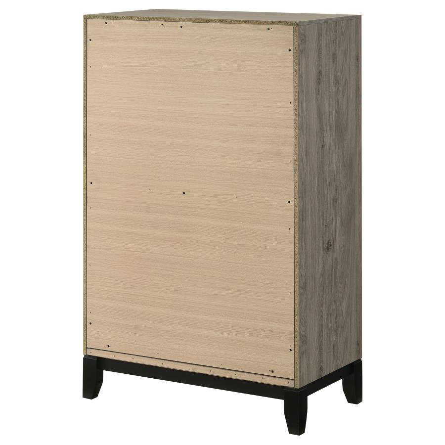 Home & Sleep Outlet - Watson 5-drawer Bedroom Chest of Drawers Light Taupe