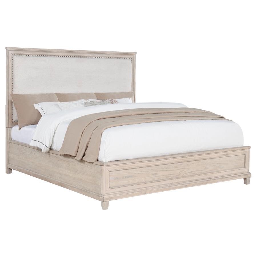 Home & Sleep Outlet - Pembroke 66-inch California King Panel Bed Washed Oak