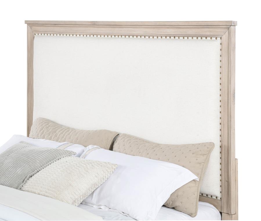 Home & Sleep Outlet - Pembroke 66-inch Queen Panel Bed Washed Oak