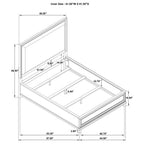 Home & Sleep Outlet - Pembroke 66-inch Queen Panel Bed Washed Oak