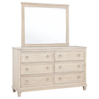 Home & Sleep Outlet - Pembroke 6-drawer Bedroom Dresser with Mirror Washed Oak