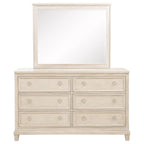 Home & Sleep Outlet - Pembroke 6-drawer Bedroom Dresser with Mirror Washed Oak