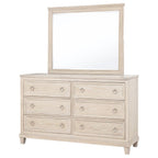 Home & Sleep Outlet - Pembroke 6-drawer Bedroom Dresser with Mirror Washed Oak