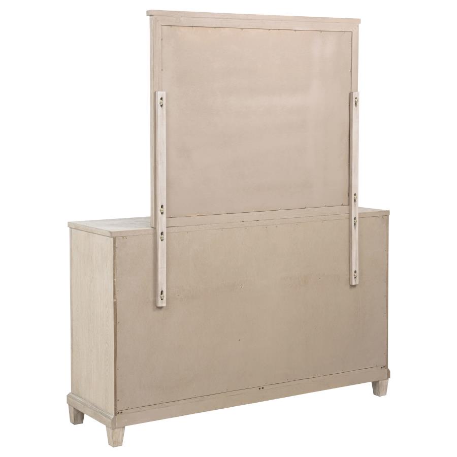 Home & Sleep Outlet - Pembroke 6-drawer Bedroom Dresser with Mirror Washed Oak