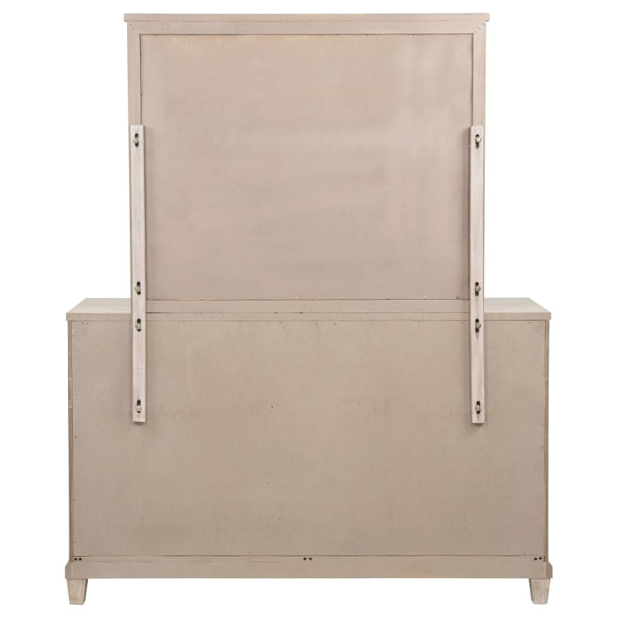 Home & Sleep Outlet - Pembroke 6-drawer Bedroom Dresser with Mirror Washed Oak