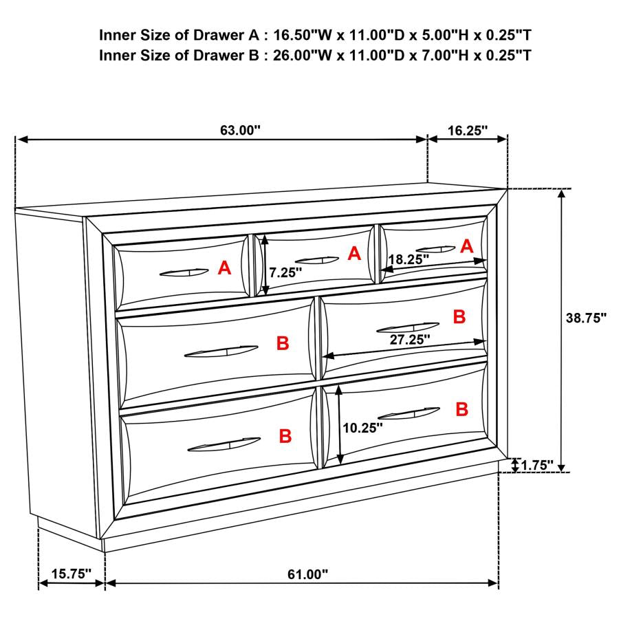 Atlas 5-piece California King Bedroom Set Dark Oak
