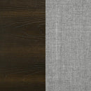 Atlas 64-inch Queen Upholstered Panel Bed Grey and Dark Oak