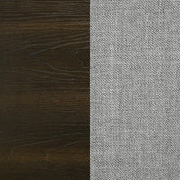 Atlas 64-inch Queen Upholstered Panel Bed Grey and Dark Oak