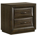 Home & Sleep Outlet - Atlas 2-drawer Bedroom Nightstand Bedside Table Dark Oak