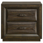 Home & Sleep Outlet - Atlas 2-drawer Bedroom Nightstand Bedside Table Dark Oak