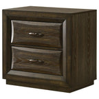 Home & Sleep Outlet - Atlas 2-drawer Bedroom Nightstand Bedside Table Dark Oak