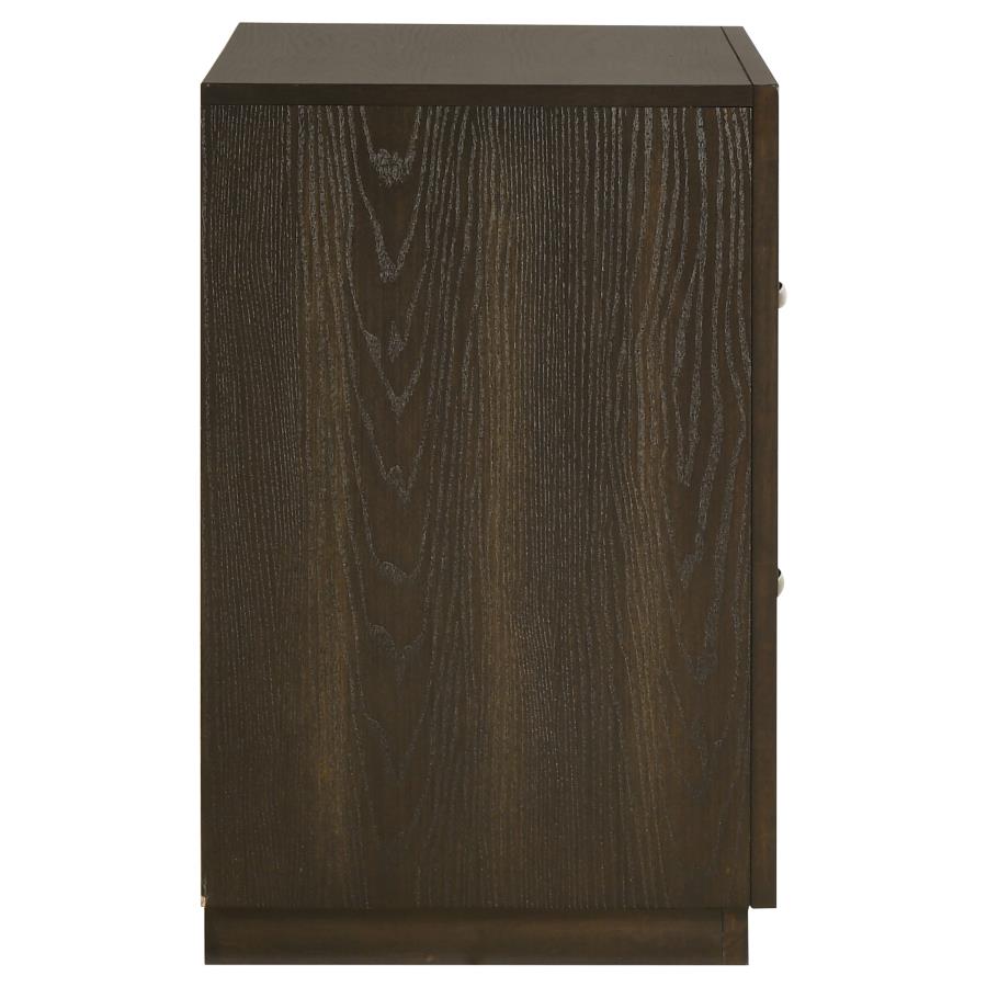 Home & Sleep Outlet - Atlas 2-drawer Bedroom Nightstand Bedside Table Dark Oak