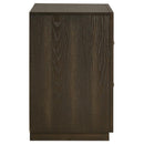 Atlas 2-drawer Bedroom Nightstand Bedside Table Dark Oak