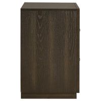 Atlas 2-drawer Bedroom Nightstand Bedside Table Dark Oak
