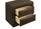 Home & Sleep Outlet - Atlas 2-drawer Bedroom Nightstand Bedside Table Dark Oak