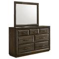 Home & Sleep Outlet - Atlas 7-drawer Bedroom Dresser and Mirror Set Dark Oak