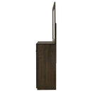 Atlas 7-drawer Bedroom Dresser and Mirror Set Dark Oak