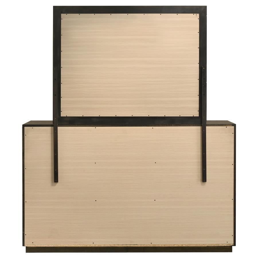 Home & Sleep Outlet - Atlas 7-drawer Bedroom Dresser and Mirror Set Dark Oak