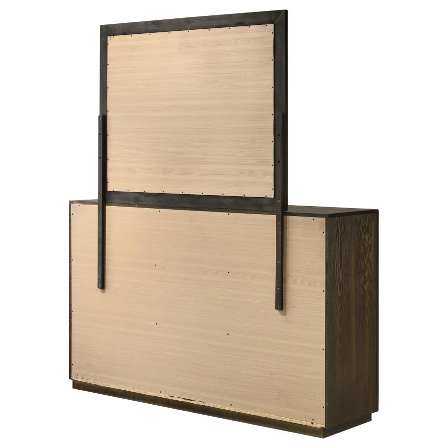 Home & Sleep Outlet - Atlas 7-drawer Bedroom Dresser and Mirror Set Dark Oak