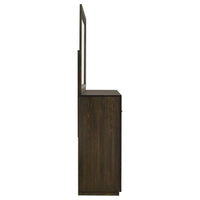 Atlas 7-drawer Bedroom Dresser and Mirror Set Dark Oak