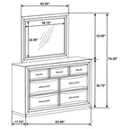 Home & Sleep Outlet - Atlas 7-drawer Bedroom Dresser and Mirror Set Dark Oak