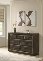 Home & Sleep Outlet - Atlas 7-drawer Bedroom Dresser Cabinet Dark Oak