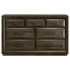 Home & Sleep Outlet - Atlas 7-drawer Bedroom Dresser Cabinet Dark Oak
