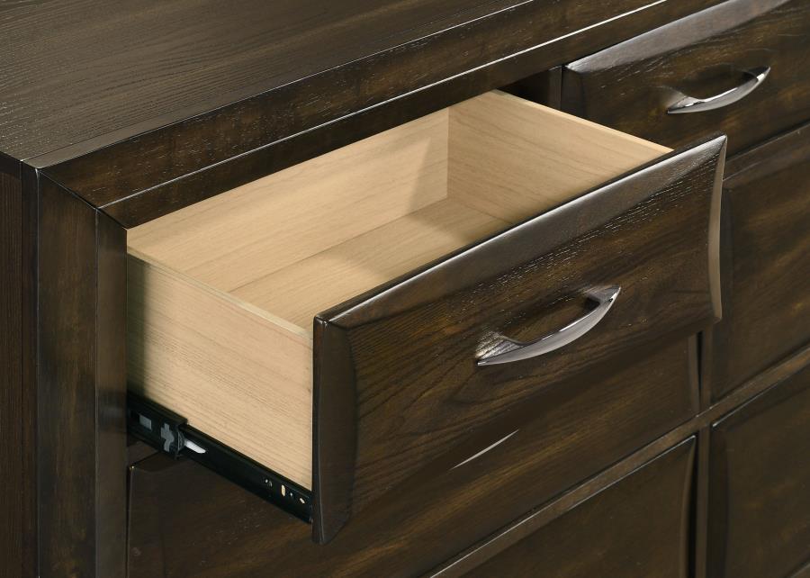 Home & Sleep Outlet - Atlas 7-drawer Bedroom Dresser Cabinet Dark Oak