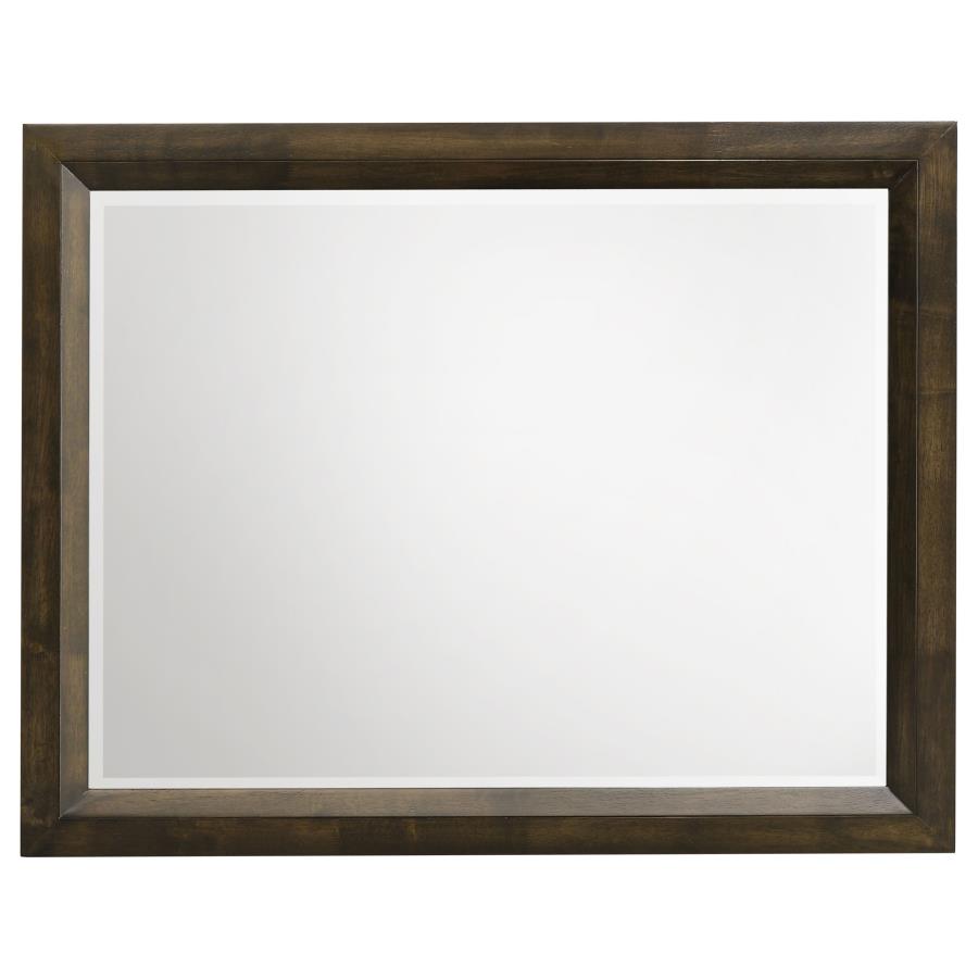 Home & Sleep Outlet - Atlas Bedroom Dresser Mirror Dark Oak