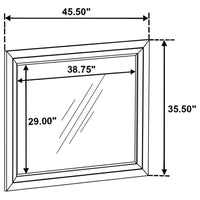 Atlas Bedroom Dresser Mirror Dark Oak