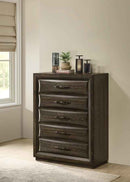 Atlas 5-drawer Bedroom Chest of Drawers Dark Oak