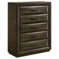 Home & Sleep Outlet - Atlas 5-drawer Bedroom Chest of Drawers Dark Oak