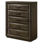 Home & Sleep Outlet - Atlas 5-drawer Bedroom Chest of Drawers Dark Oak