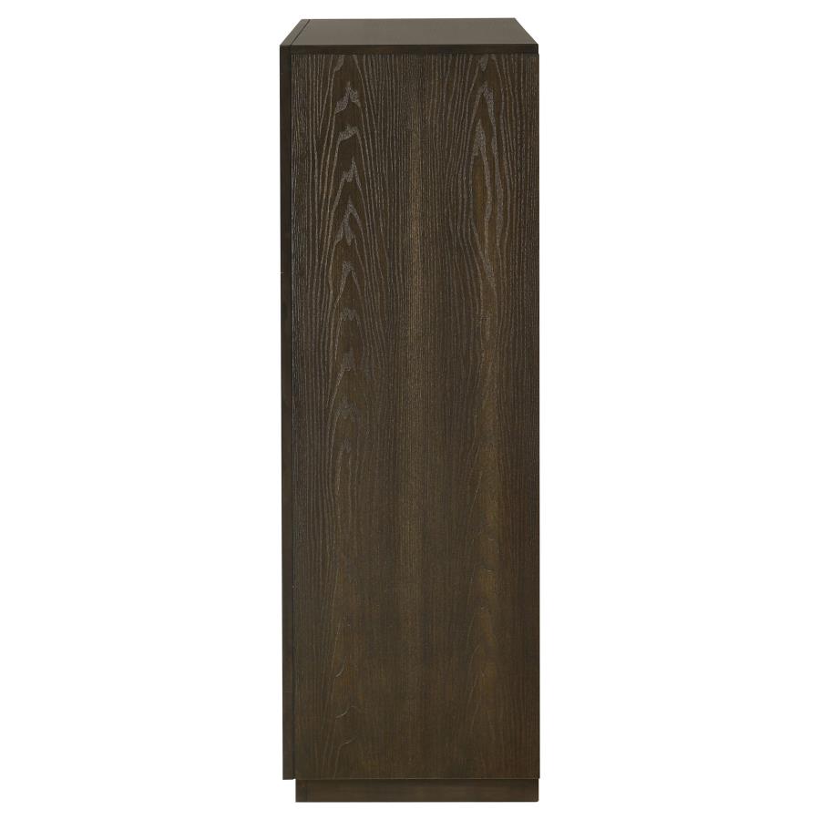 Home & Sleep Outlet - Atlas 5-drawer Bedroom Chest of Drawers Dark Oak