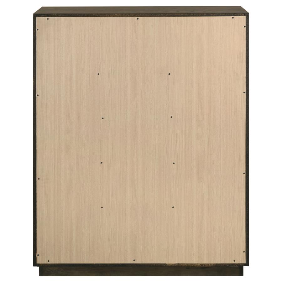 Home & Sleep Outlet - Atlas 5-drawer Bedroom Chest of Drawers Dark Oak