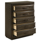 Home & Sleep Outlet - Atlas 5-drawer Bedroom Chest of Drawers Dark Oak
